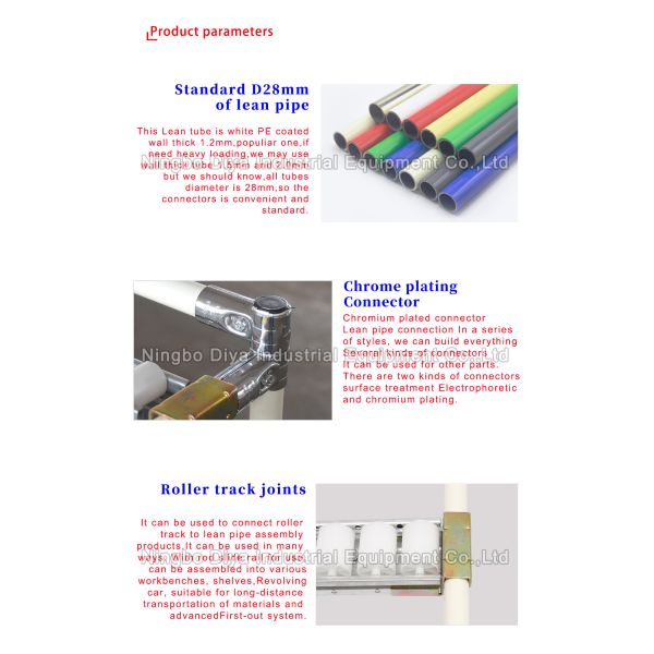 Белый промышленный шкаф трубы, системы хранения трубы мастерской с постной трубой