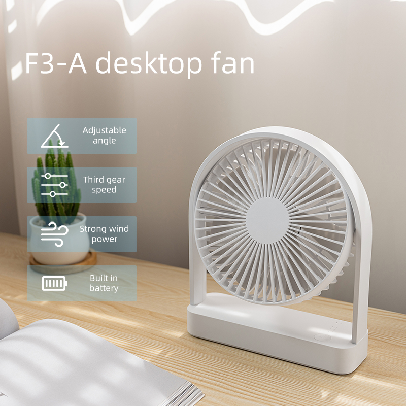 FUSMLI Factory Price Mini Rechargeable Portable Table  Fan 2000mah Summer Camping Trending Products Desk Fan