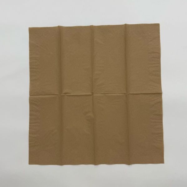 3 Ply 1/8 Fold Brown Paper Napkins Wedding & Bar Decorative Paper Napkins