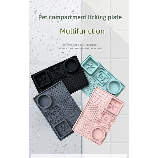 Dog Licking Mat Slow Food Bowl Food Grade Silicone With Suction Cup Pet Bowl