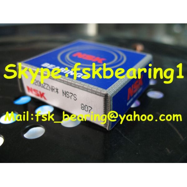 NSK Axial Load 6200ZZ / NR Deep Groove Ball Bearings with Snap Ring for Moto