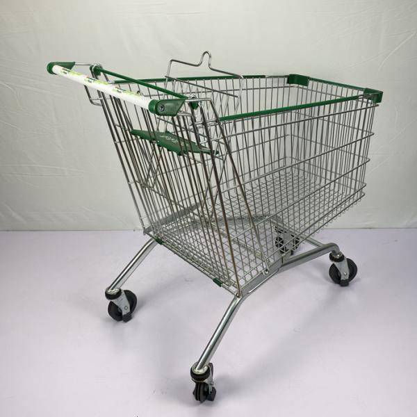 Grande carrinho de compras de aço super do metal do trole Q195 das compras na mercearia 275L