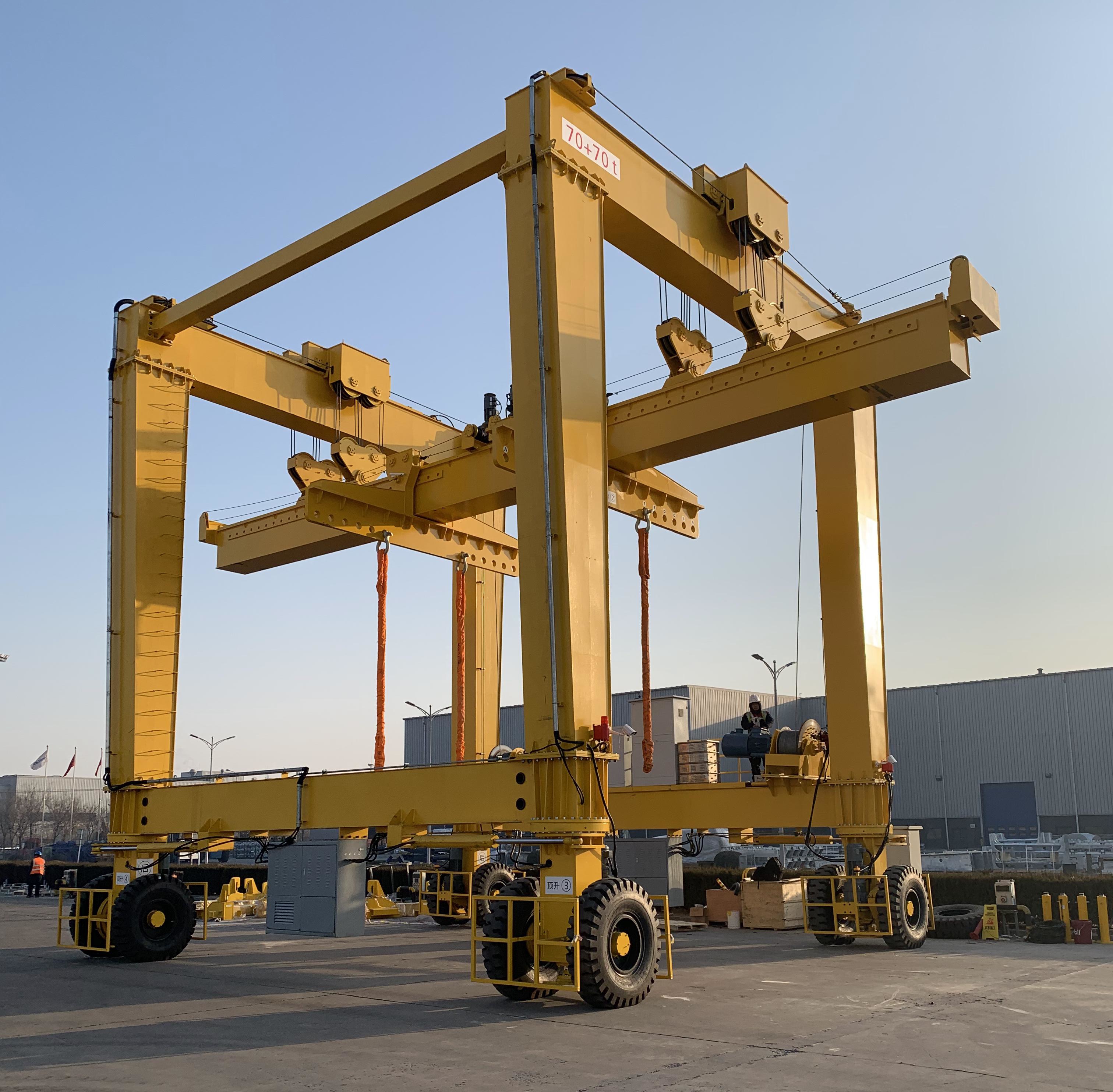 Zehua 500T RTG Offshore Gantry Cranes10 Ton Mobile Crane Gantry Miiler 2 Post Hydraulic Gantry Lift