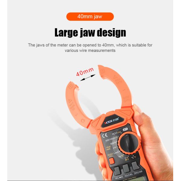 VFC True RMS NCV VICTOR 1000V 1000A Digital Clamp Meter 5999 Counts