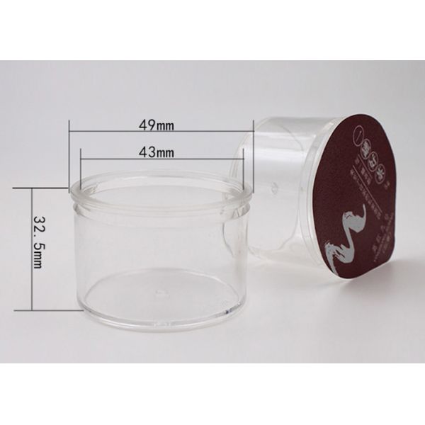 Пластмасовые контейнеры безопасности небольшие круглые с фильмом запечатывания, 1,6 Мм толщины