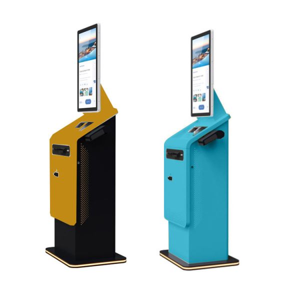 Borne libre-service tactile de caisse enregistreuse de 27/32 pouces, terminal de kiosque, change de devises, imprimante de billets, scanner QR, kiosque de paiement automatique