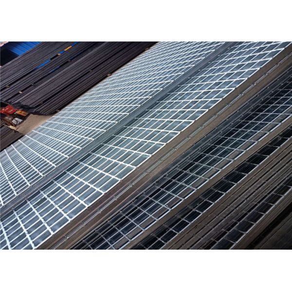 Stair Platform Floor Anti Slip Serrated Bar Grating Hot Dipped Galvanized