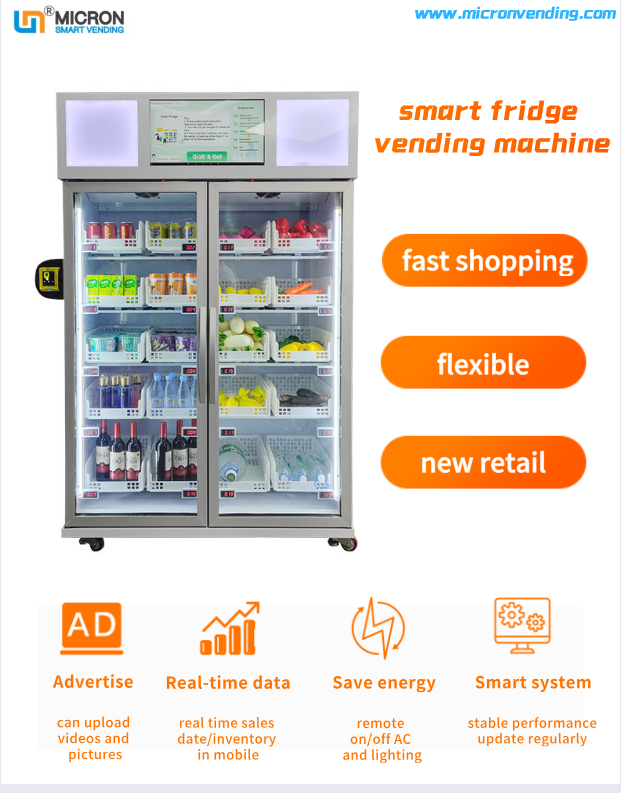 Яйцо R290 морепродуктов Refrigerated торговый автомат холодильника автомата умный с читателем карты