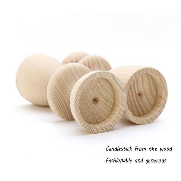 Décoration Chandelier en bois de cendres/ porte-bougies en bois naturel