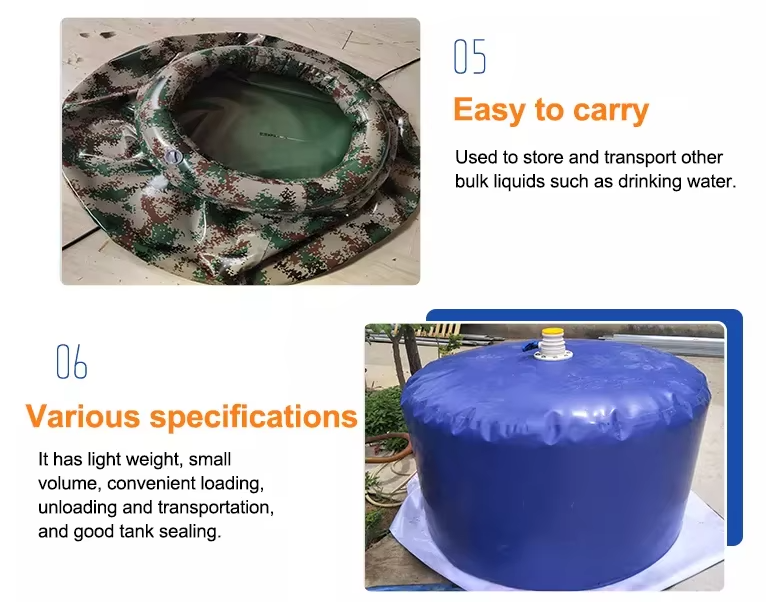 Customized Outdoor Portable Union Shape Water Tank Foldable PVC Flexible Water Storage Container Bladder