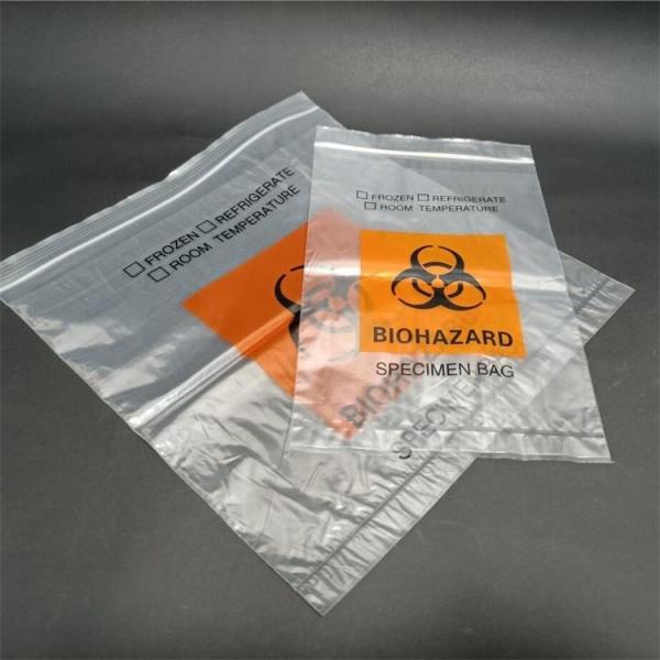 Medical Grade 3/4walls Customized Plastic Medical Pathology Specimen Collection Transport Zip Biohazard Bag