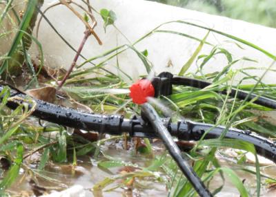 Drip Irrigation Greenhouse Sprinkler System 360 Degree Spray Emitter With Stake