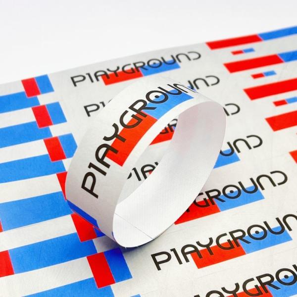 Factory Custom Tyvek Dupont Paper Wristband Activity Barcode Events Paper Event Admission Bracelet Wristbands