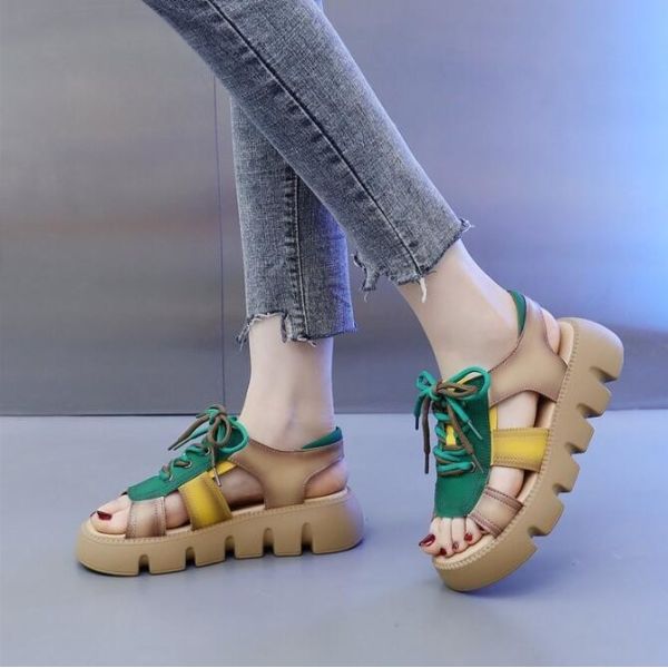 Sandals For Women Sponge Cake Thick Soled Sandals Summer Fashionable Casual Sandals