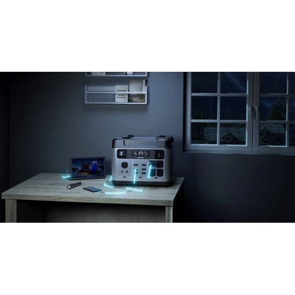 Home Solar Energy System UPS Solar Backup Solar Generator 5120Wh 5000W Dual Voltage Portable Power Station Expandable to 19kWh