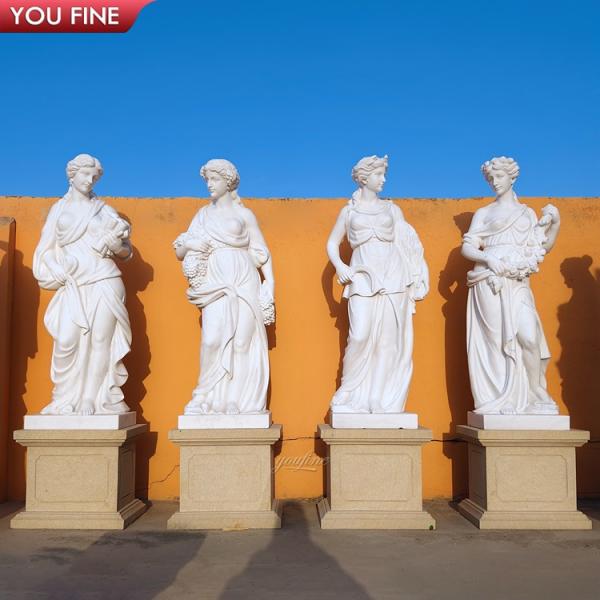 Custom Life Size Immaculate Marble Sculpture Four Season Statue