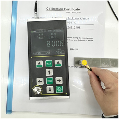 TG-5710 Portable A-Scan B-Scan Ultrasonic Thickness Gauge 100,000 Data Storage Metal Plastic Glass Thickness Testing Instrument