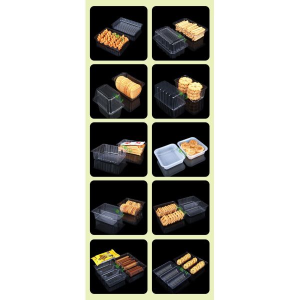 Transparent Plastic Biscuit Packing Tray Disposable Thermoformed PET