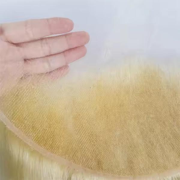 Blonde 613 Transparent HD Lace Frontal Brazilian Straight Human Hair Blonde Color 13x4 613 HD Frontal with Bundles