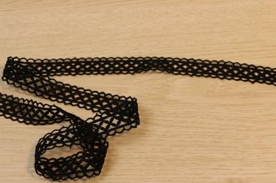 Geometric Black Guipure Lace Trim PET Approved Oeko Tex 100 Approved