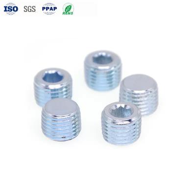 M8 tornillos electrónicos acero carbono azul zincado tornillo hexagonal sin cabeza