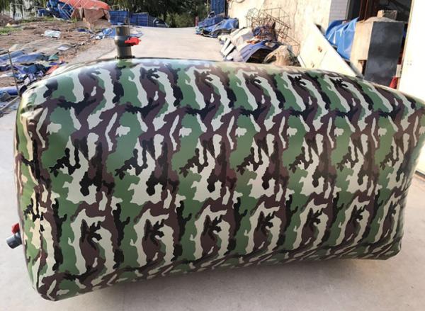 Tanque de armazenamento de água de PVC do exército para irrigação agrícola e combate a incêndios 1000L