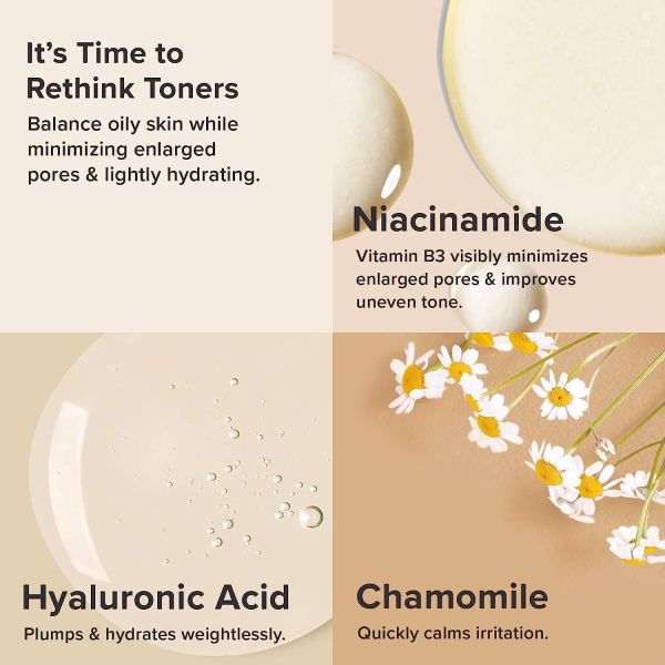 Tónico hialurónico Arroz Agua Rosa Humectante Tónico Control de aceite Hidratante Tónico facial