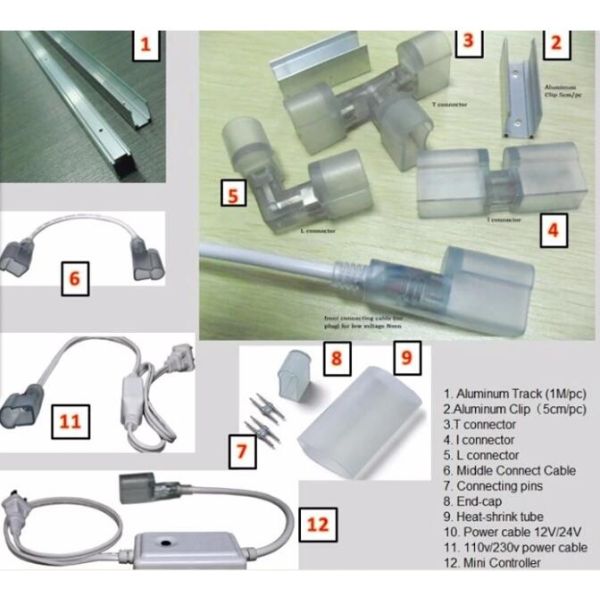 SMD5050 10w AC220V Flexible Light Strip / RGB LED Neon Rope  3 Years Warranty