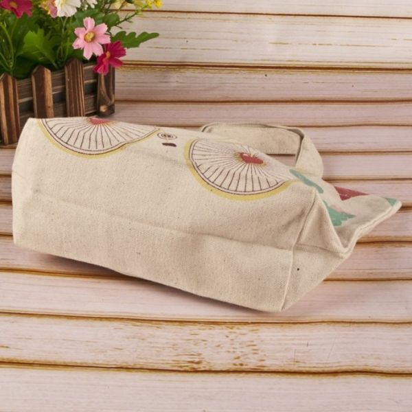 Popular Cotton Shoulder Bag Customized Logo Reusable Shopping Bags