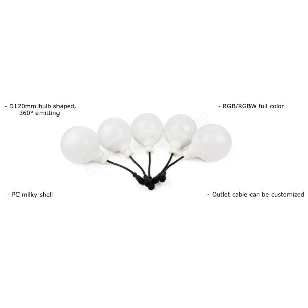 Exhibition Ceiling 120mm Hanging Pixel-controlled DMX RGB Pixel Light Bulb