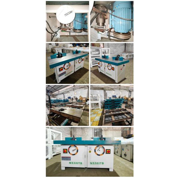 MX5317 Table Router Trimmer Double-Spindle Moulder Machine Vertical Woodworking Milling