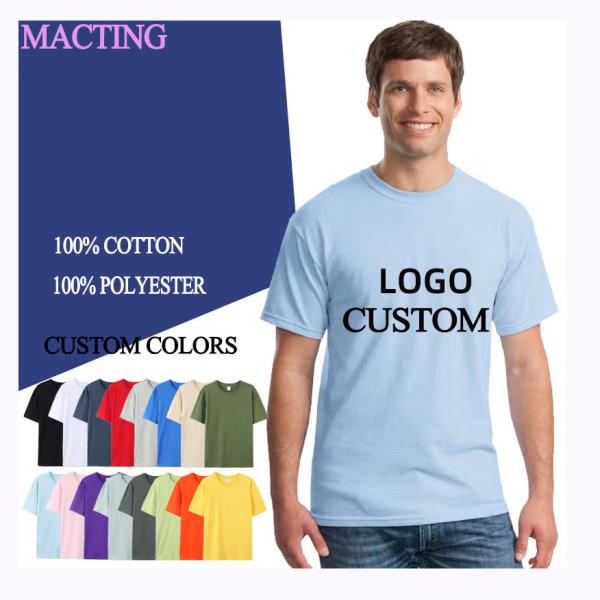 T-shirts em branco simples de tamanho grande T-shirts em branco design gráfico algodão para homens