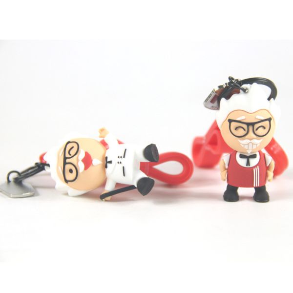 Custom Logo Promotional Gifts Front Single-side 3D Soft Touch PVC Non-Toxic Rubber Keychain