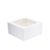 Conteneurs à emporter de livre blanc, boîte de gâteau de place de Papier d'emballage avec la fenêtre