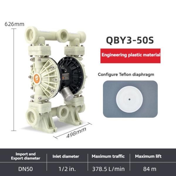 PVDF Material Pneumatic Diaphragm Dosing Pump High Flow 200L/h