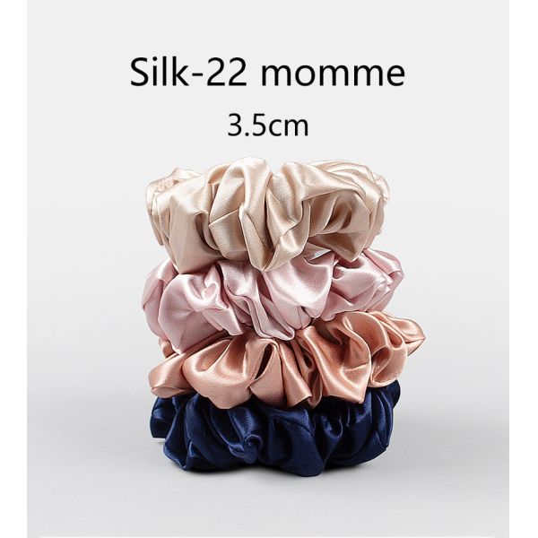 100% Pure Mulberry Silk Pink Oversized Scrunchies Silk Hair Ties Elastics Ponytail Holder