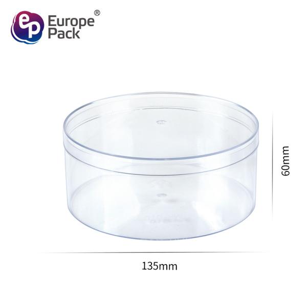 High Quality Round Plastic Food Containers Disposable Takeaway Dessert Cake Snack Packaging Box