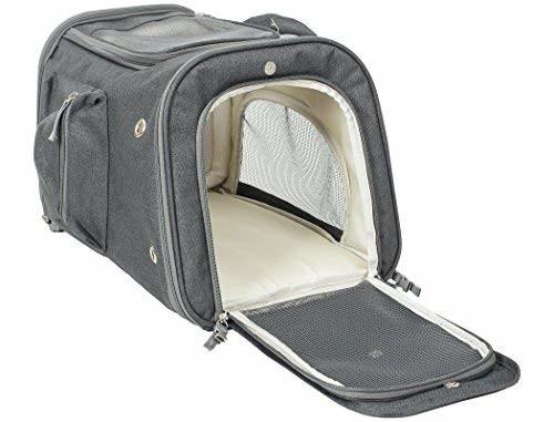 Sturdy Deluxe Pet Travel Carrier Airline Approved Cat Carrier Bag With Mesh Windows