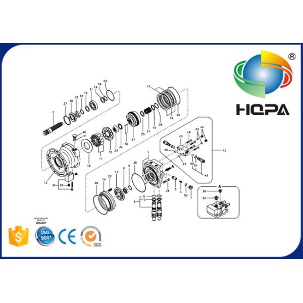 Мотор материала ВОЭ14501803 АКМ гидравлический герметизирует Вольво ЭК290 ЭК290Б