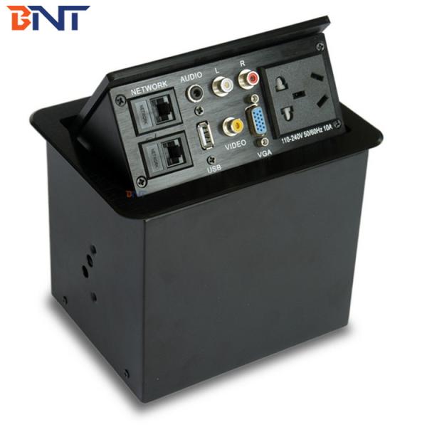 Aluminum Brushed Desk Multiple Socket with RJ45 For Meeting Table