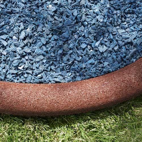 Red Recycled Rubber Garden Edging Customized Rubber Landscape Border 1000*80mm