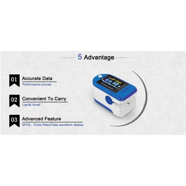 Bluetooth Finger Pulse Oximeter , Blood Pressure Monitor LCD Display 128*64