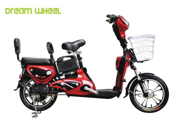 16 Wheel Pedal Assist Electric Bike , Pedal Assist Women's Bike 48V 12Ah Battery