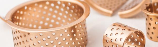 Wrapped Bronze Bushing,  Flanged Size lubrication pockets