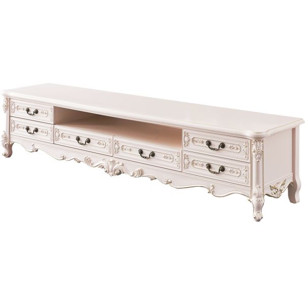 Antique French Style Wood White Tv Stand OY-DG08