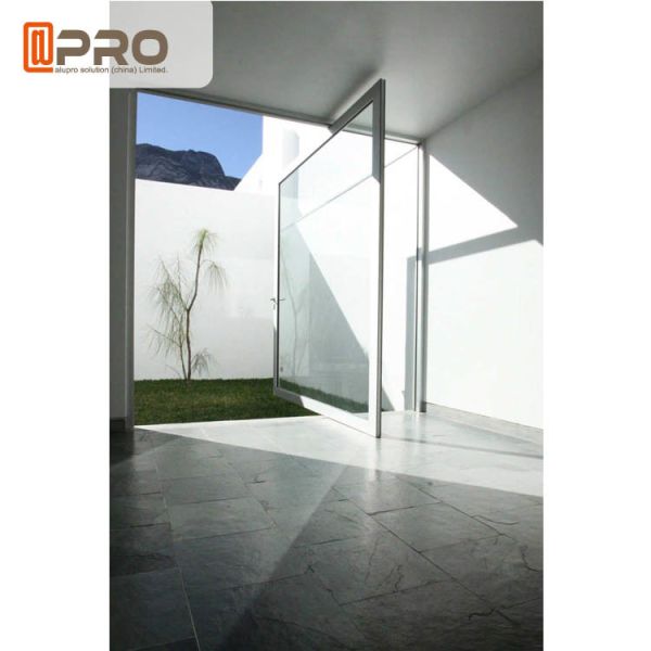 Transparent Glass Aluminum Pivot Doors For Residential Air Tightness Pivot front door Pivot Exterior door,pivot hinge