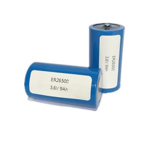 ER26500 LiSOCl2 Battery with 9000mAh Capacity, 3.6V Nominal Voltage, and ﹣60℃～+85℃ Operating Temperature