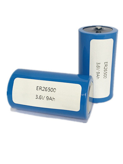 ER26500 LiSOCl2 Battery with 9000mAh Capacity, 3.6V Nominal Voltage, and ﹣60℃～+85℃ Operating Temperature