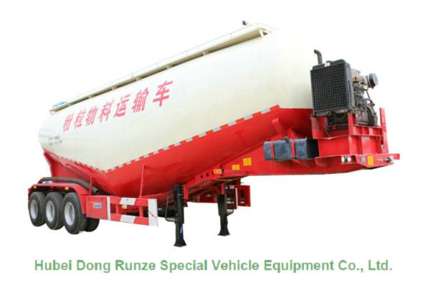 45cbm Tank Semi Trailer For Bulk Cement / Mineral Powder / Ashes / Flour Cargo Transport