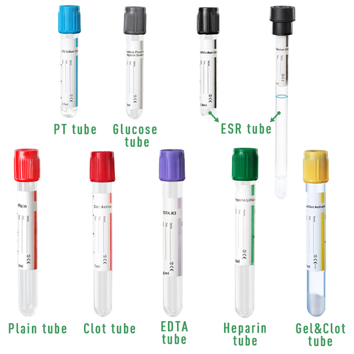 Medical Hospital Glass PET Disposable 1-5ml Test Tube With 3.2% Sodium Citrate Vacuum Blood Collection Tube